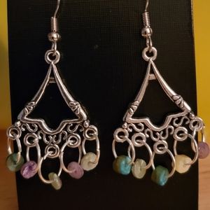 Chandelier pierced drop earrings